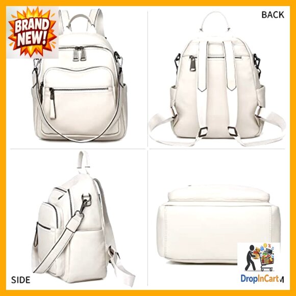 Genuine Leather Convertible Backpack Purse Soft Travel Daypack Shoulder Bag main image 4